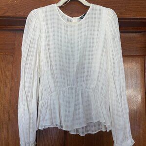Zara Peplum Blouse (Like-New, Size L)